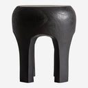 Mesa auxiliar de madera de suar en color marrón claro 40 x 46 cm