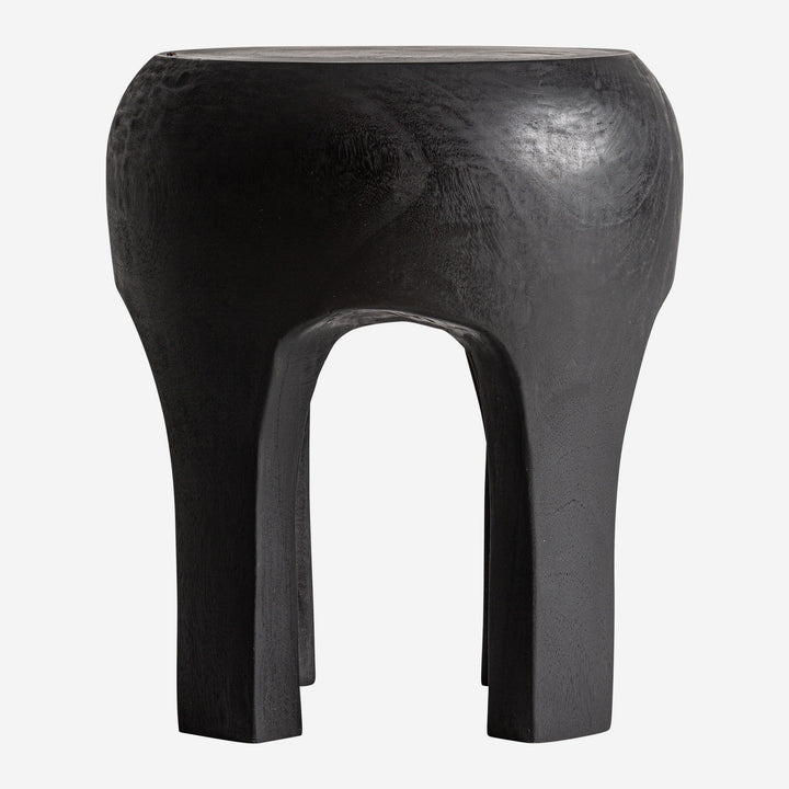 Mesa auxiliar de madera de suar en color marrón claro 40 x 46 cm