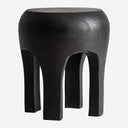 Mesa auxiliar de madera de suar en color marrón claro 40 x 46 cm