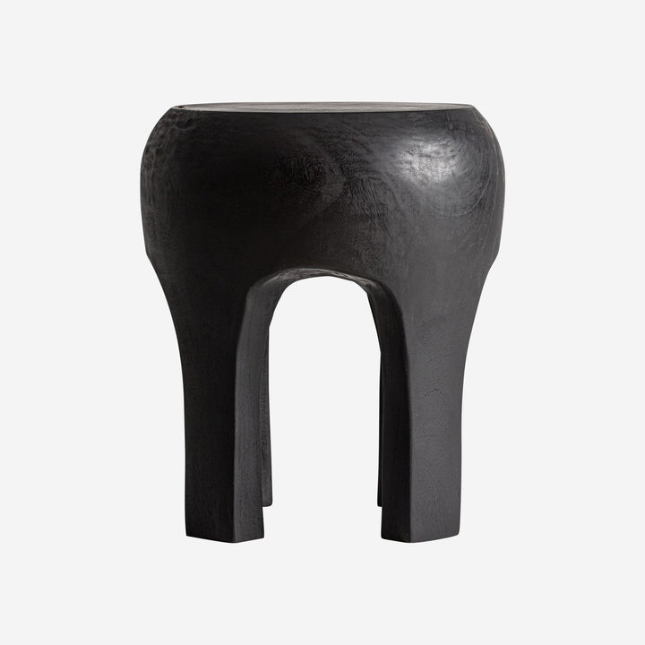 Mesa auxiliar de madera de suar en color marrón claro 40 x 46 cm