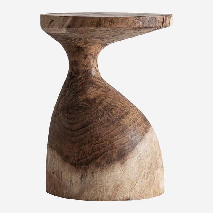 Mesa auxiliar de madera de suar en color marrón claro 40 x 55 cm