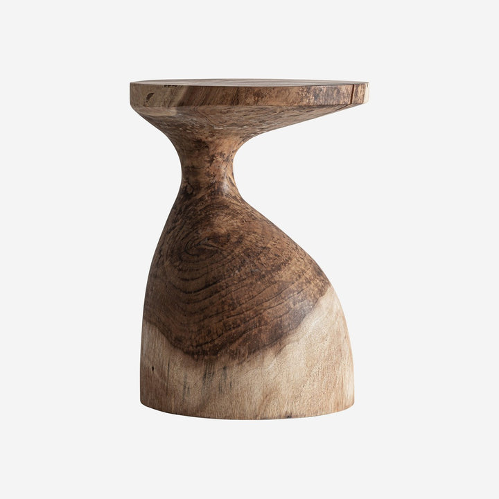 Mesa auxiliar de madera de suar en color marrón claro 40 x 55 cm