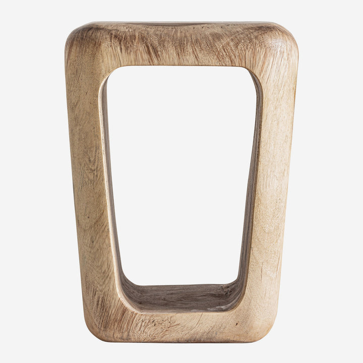 Mesa auxiliar de madera de suar en color marrón claro 45 x 40 x 60 cm
