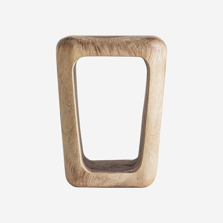 Mesa auxiliar de madera de suar en color marrón claro 45 x 40 x 60 cm