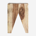 Mesa auxiliar de madera de suar en color marrón de aire étnico 30 x 45 cm – Diseño 2