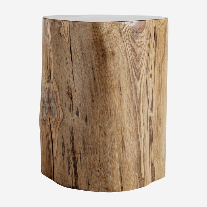 Mesa auxiliar de madera de suar en color marrón natural 35 x 33 x 40 cm