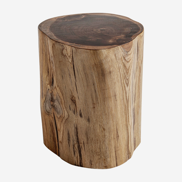 Mesa auxiliar de madera de suar en color marrón natural 35 x 33 x 40 cm