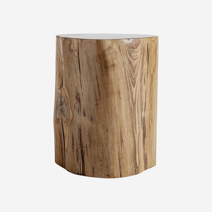 Mesa auxiliar de madera de suar en color marrón natural 35 x 33 x 40 cm