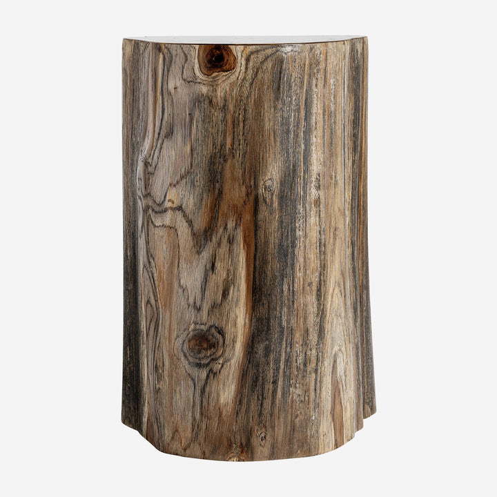 Mesa auxiliar de madera de suar en color marrón natural 38 x 63 cm