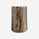 Mesa auxiliar de madera de suar en color marrón natural 38 x 63 cm