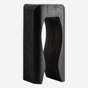 Mesa auxiliar de madera de suar en color negro 40 x 91 cm