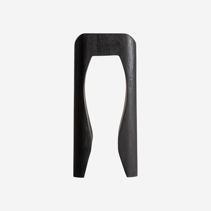 Mesa auxiliar de madera de suar en color negro 40 x 91 cm