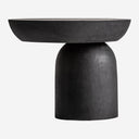 Mesa auxiliar de madera de suar en color negro 50 x 40 cm