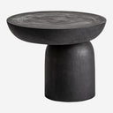 Mesa auxiliar de madera de suar en color negro 50 x 40 cm