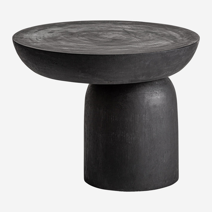 Mesa auxiliar de madera de suar en color negro 50 x 40 cm