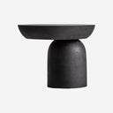 Mesa auxiliar de madera de suar en color negro 50 x 40 cm