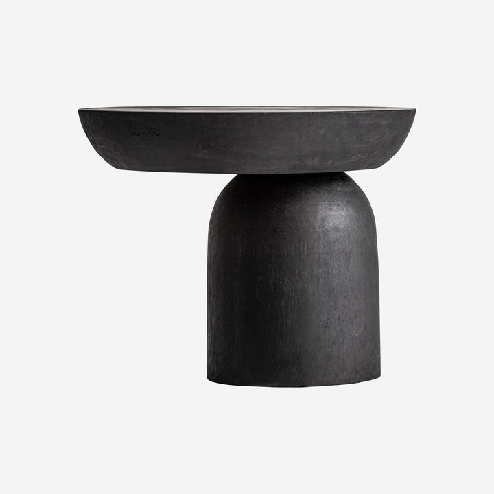 Mesa auxiliar de madera de suar en color negro 50 x 40 cm