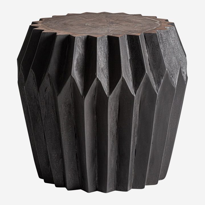 Mesa auxiliar de madera de suar en color negro 50 x 47 cm