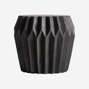 Mesa auxiliar de madera de suar en color negro 50 x 47 cm
