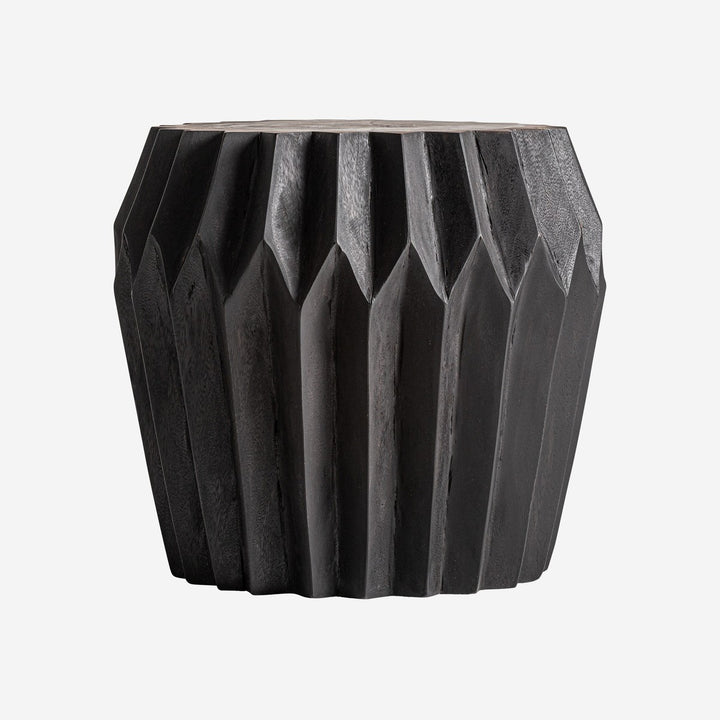 Mesa auxiliar de madera de suar en color negro 50 x 47 cm