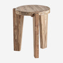 Mesa auxiliar de madera de teca en color marrón