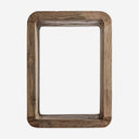 Mesa auxiliar de madera de teca reciclada en color marrón natural 36 x 50 cm