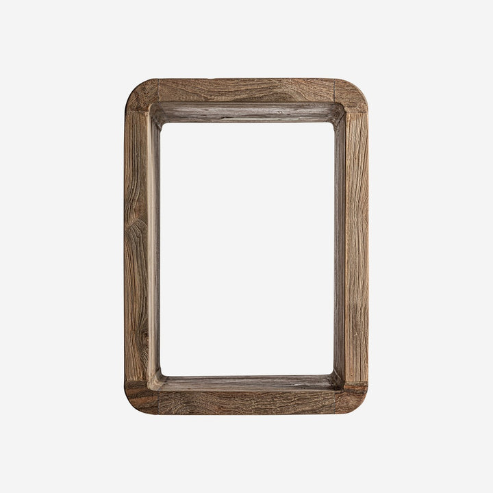 Mesa auxiliar de madera de teca reciclada en color marrón natural 36 x 50 cm