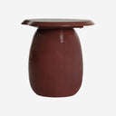 Mesa auxiliar de madera dm en color rojo oscuro GOURU