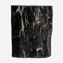 Mesa auxiliar de madera petrificada en color marrón envejecido – 30 x 26 x 38 cm