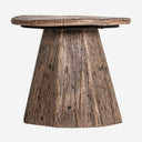 Mesa auxiliar de madera recuperada en color marrón 55 x 45 cm