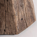 Mesa auxiliar de madera recuperada en color marrón 55 x 45 cm – detalle