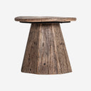 Mesa auxiliar de madera recuperada en color marrón 55 x 45 cm