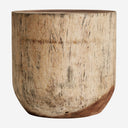 Mesa auxiliar de madera tropical en color marrón envejecido 50 x 47 cm