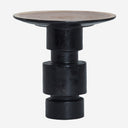 Mesa auxiliar de madera tropical en color negro
