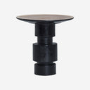 Mesa auxiliar de madera tropical en color negro