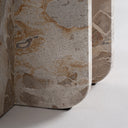 Mesa auxiliar de mármol en color beige 46 x 38 x 52 cm – detalle