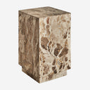 Mesa auxiliar de mármol en color beige de inspiración art déco