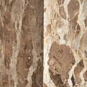 Mesa auxiliar de mármol en color beige de inspiración art déco – detalle