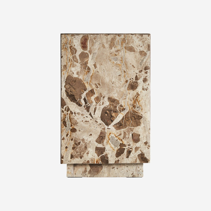 Mesa auxiliar de mármol en color beige de inspiración art déco