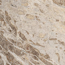 Mesa auxiliar de mármol en color beige satinado – detalle