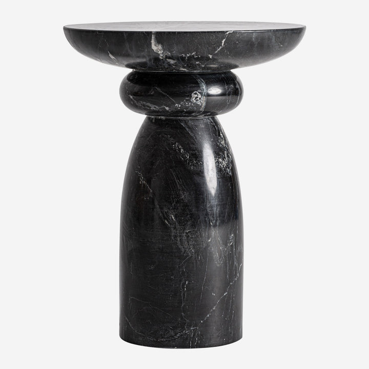 Mesa auxiliar de mármol en color negro