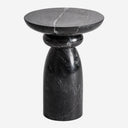 Mesa auxiliar de mármol en color negro