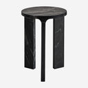 Mesa auxiliar de mármol en color negro mate 35 x 47 cm