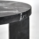 Mesa auxiliar de mármol en color negro mate 35 x 47 cm – detalle
