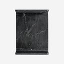 Mesa auxiliar de mármol en color negro mate 38 x 30 x 51 cm