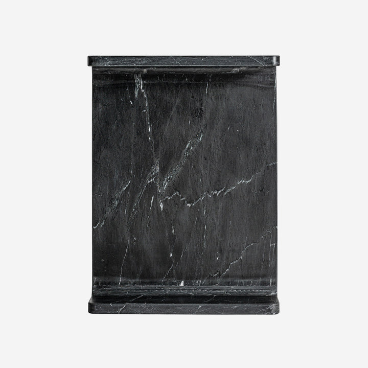 Mesa auxiliar de mármol en color negro mate 38 x 30 x 51 cm