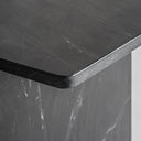 Mesa auxiliar de mármol en color negro mate 38 x 30 x 51 cm – detalle