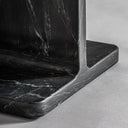 Mesa auxiliar de mármol en color negro mate 38 x 30 x 51 cm – detalle