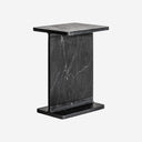 Mesa auxiliar de mármol en color negro mate 38 x 30 x 51 cm