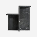Mesa auxiliar de mármol en color negro mate 51 x 25 x 53 cm